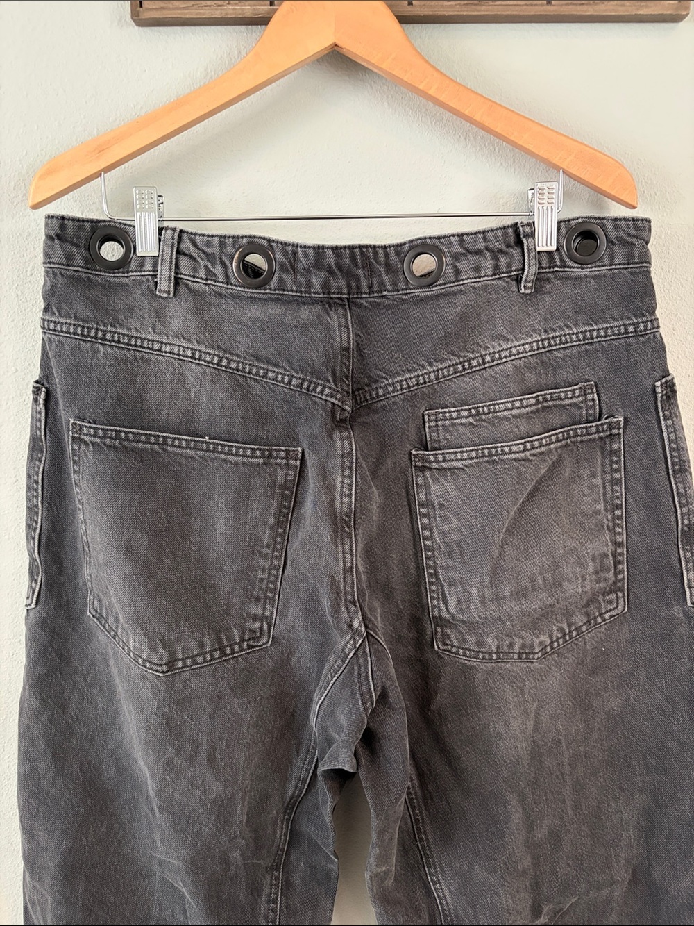 We the Free Moxie Pull on Patchwork Barrel Jeans Nighthawk Wash size 31 - Picture 4 of 6